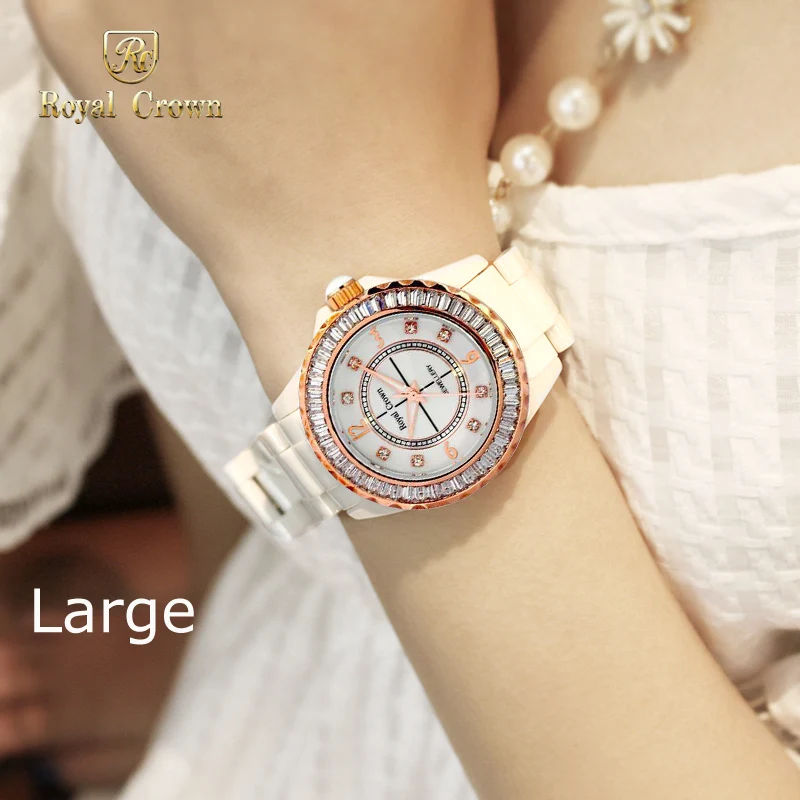 Керамические женские часы японские кварцевые хрустальные модные роскошный
