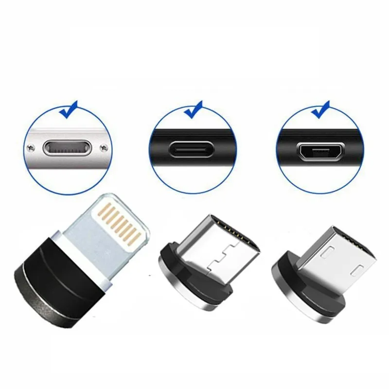 Micro USB кабель Магнитный 3A Быстрая зарядка 1 м для Android Мобильный Быстрый зарядный