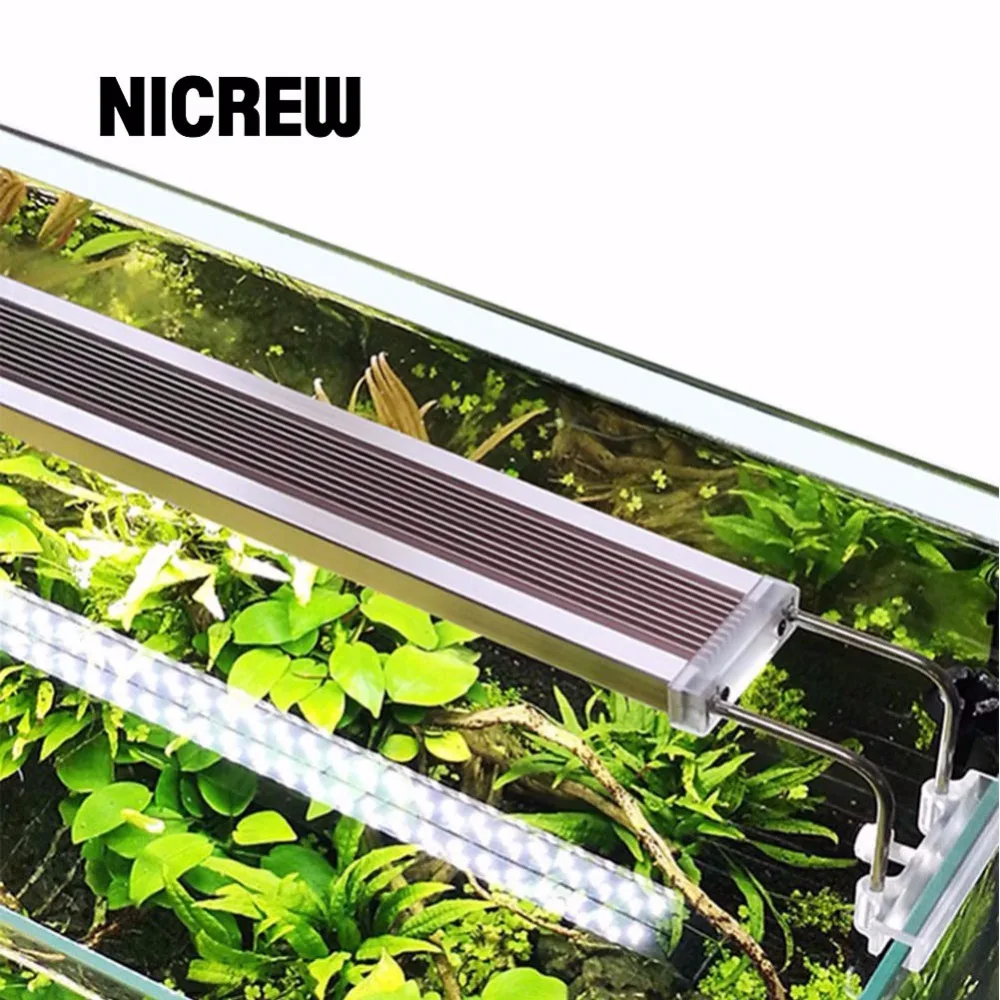 

NICREW SUNSUN ADE Aquarium Lighting Lamp Plants SMD LED Lighting Aluminum Alloy Clip Light for Fish Tank Aquatic Lamps 110-220V