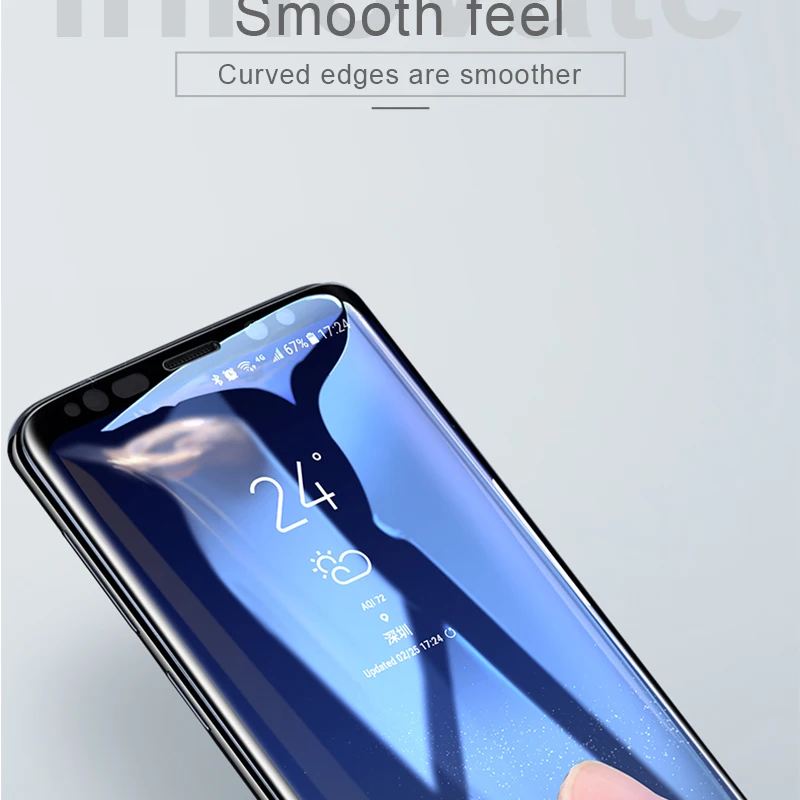 RZP изогнутое полное покрытие закаленное стекло для samsung Galaxy S8 S9 S10 Plus Note 8 9 10 Защита экрана для samsung S8 S9 стеклянная пленка