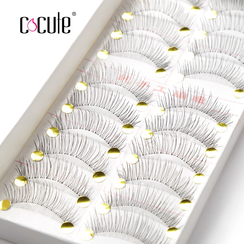 10 парт/лот длинные и Мягкие Накладные ресницы ручной работы удлинители