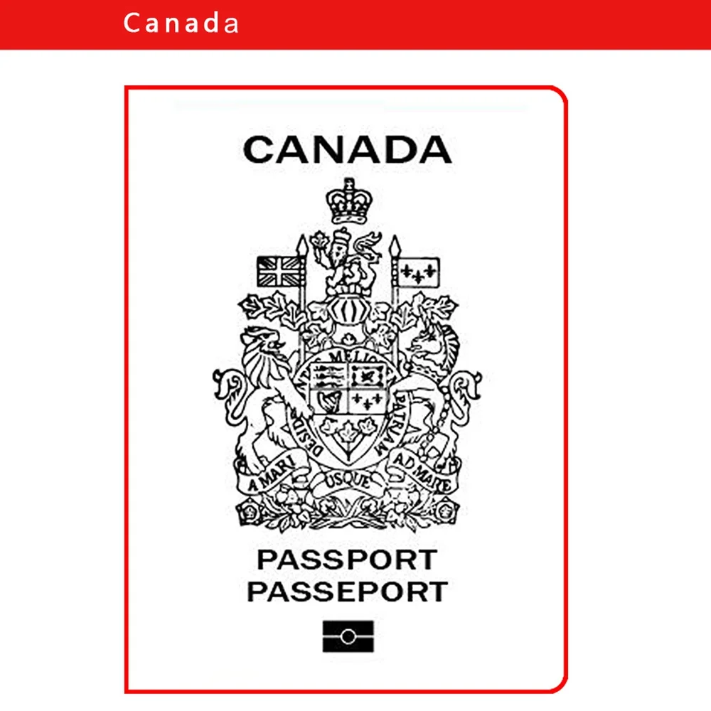 Canada Винтажная кожаная защитная обложка для паспорта во многих странах мира, натуральная воловья кожа, держатель для паспорта, держатель для документов - Цвет: Canada