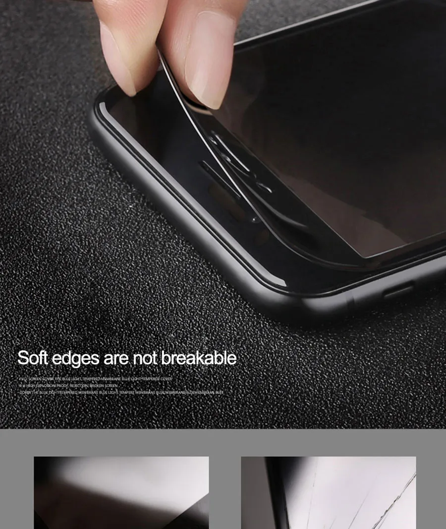 3D мягкий полный охват закаленное стекло для iphone 6 6S 7 Plus Полный 9H экран протектор Защитная пленка для iphone 7