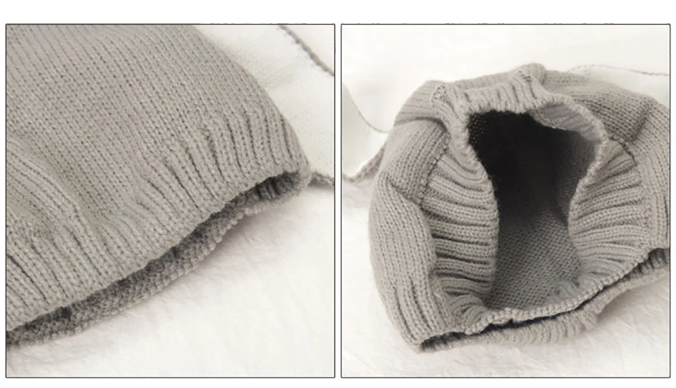 Rabbit Ear Baby Hats Baby Toddler Kids Boy Girl Knitted Crochet Beanie Lovely Winter Warm Hat Cap For Baby Photo Props