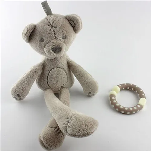 Bear Puseky милая детская кроватка коляска игрушка кролик медведь мягкая плюшевая Младенческая кукла Мобильная кровать детская коляска животное подвесное кольцо детские игрушки - Цвет: Bear