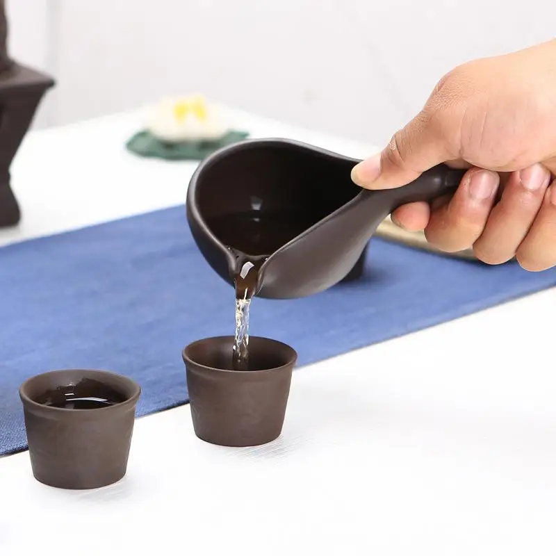 

Ceramic Teapot China Kung Fu Tea Cup Teapot Classic Wholesale 6pcs Tea Cup Purple Clay With Gift Box Drinkware Wedding Gift