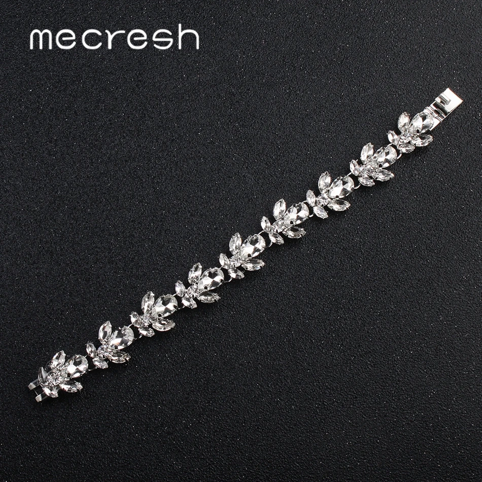 Mecresh свадебный браслет с кристаллами маркиза Свадебные ювелирные изделия Стразы