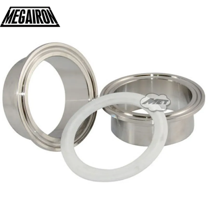 MEGAIRON 2 &quotOD 51 мм SS316 сварной ободок Размеры 64 2&quot Tri Зажим + ПТФЭ Прокладка|Фитинги