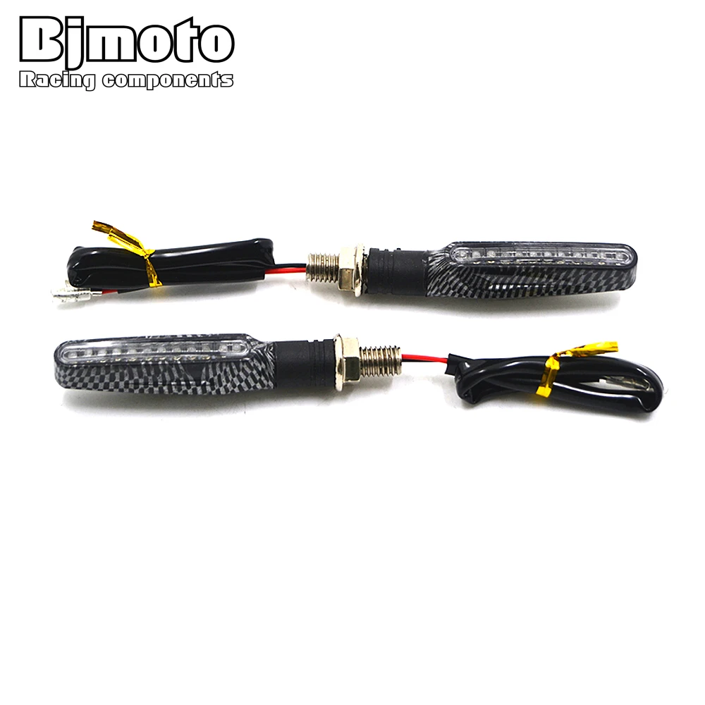 

Bjmoto 2 pcs Hot Motorcycle Turn Signal Lights Indicators Waterproof 12 LED Amber Lamps Motor Turn Signals Blinkers Flasher