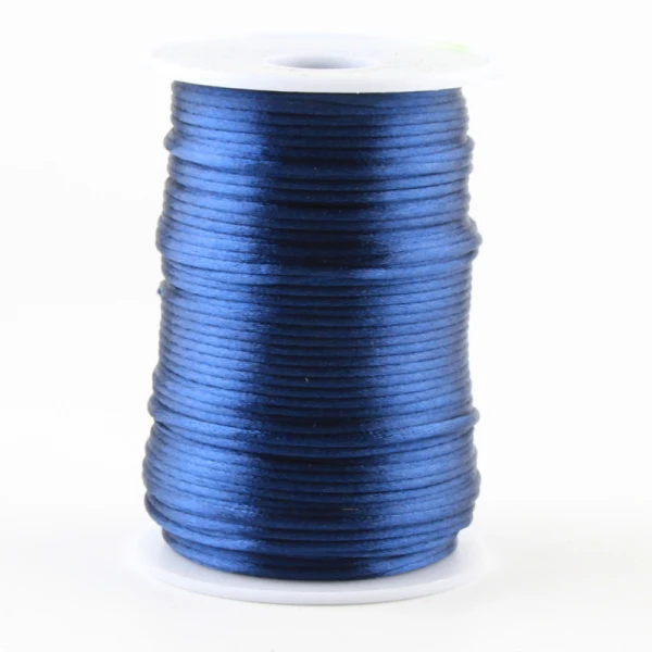 

100yard Baby Teether Accessories Satin/Rattail Silk Cord 2mm Nylon Kumihimo For Jewelry Making Necklace Rattail Cord