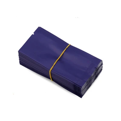 Blue 100 шт/партия 5-15 г красочные маленькие пакетики для чая с открытым верхом пакеты термогерметичные алюминиевые вакуумные пакеты из фольги пакеты для продуктов питания Упаковка для хранения - Цвет: Blue