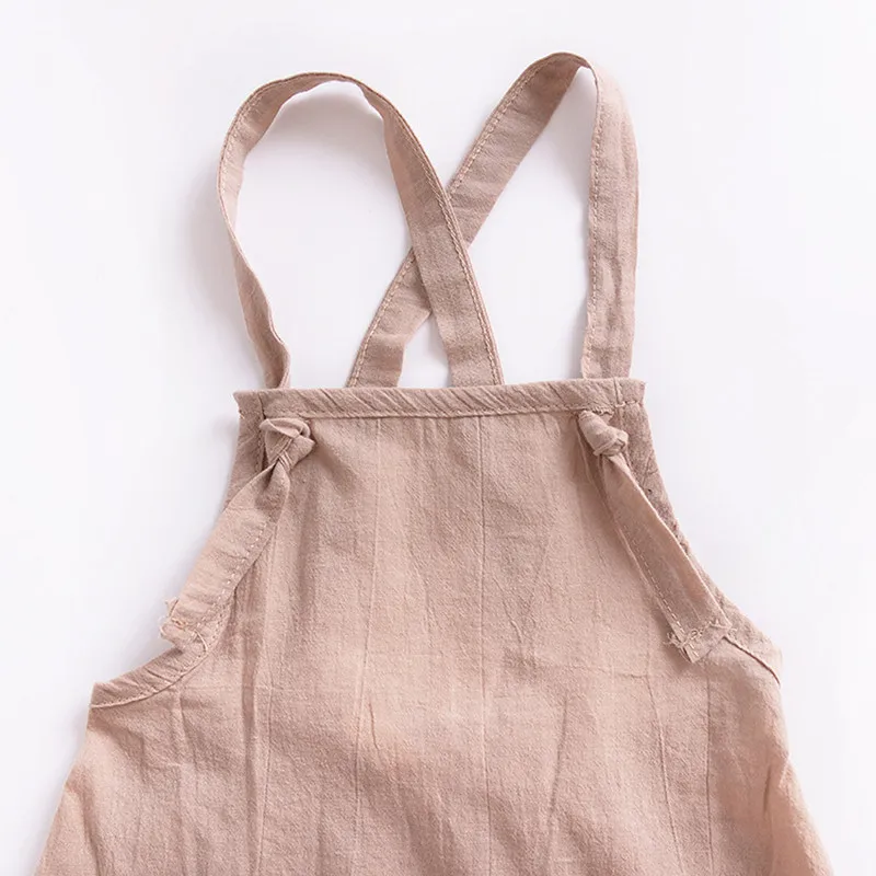 DFXD 2018 Летний комбинезон для новорожденных хлопковый однотонный светильник хаки