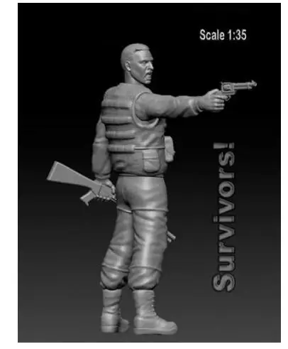 Новый разобранный 1/35 выживший с и Кольтом (1 фигурка) набор из смолы DIY игрушки