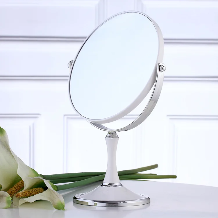 LS Ordinary Silver двусторонний косметический Овальный зеркальный стол для бритья на