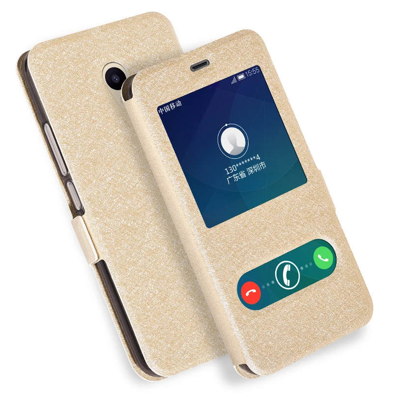 Чехол для Meizu M5 Note M 5 Luxucy откидной из искусственной кожи M5S чехол с двойными окнами