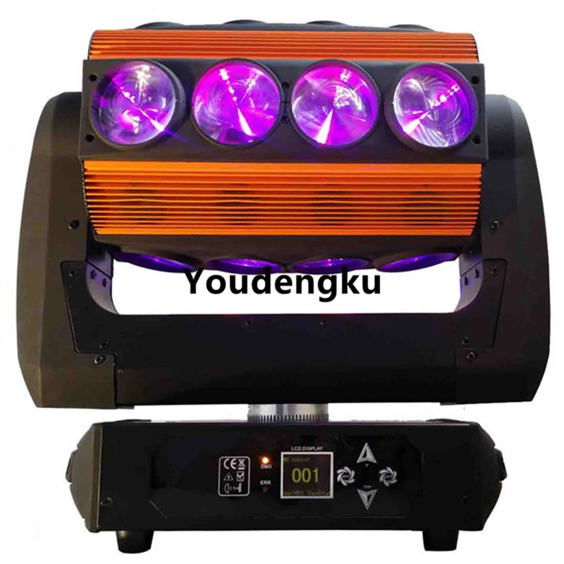 8 pcs 16x25w Roller Led Pixel Spider Moving Head RGBW 4In1 Beam fast rotation led moving head light