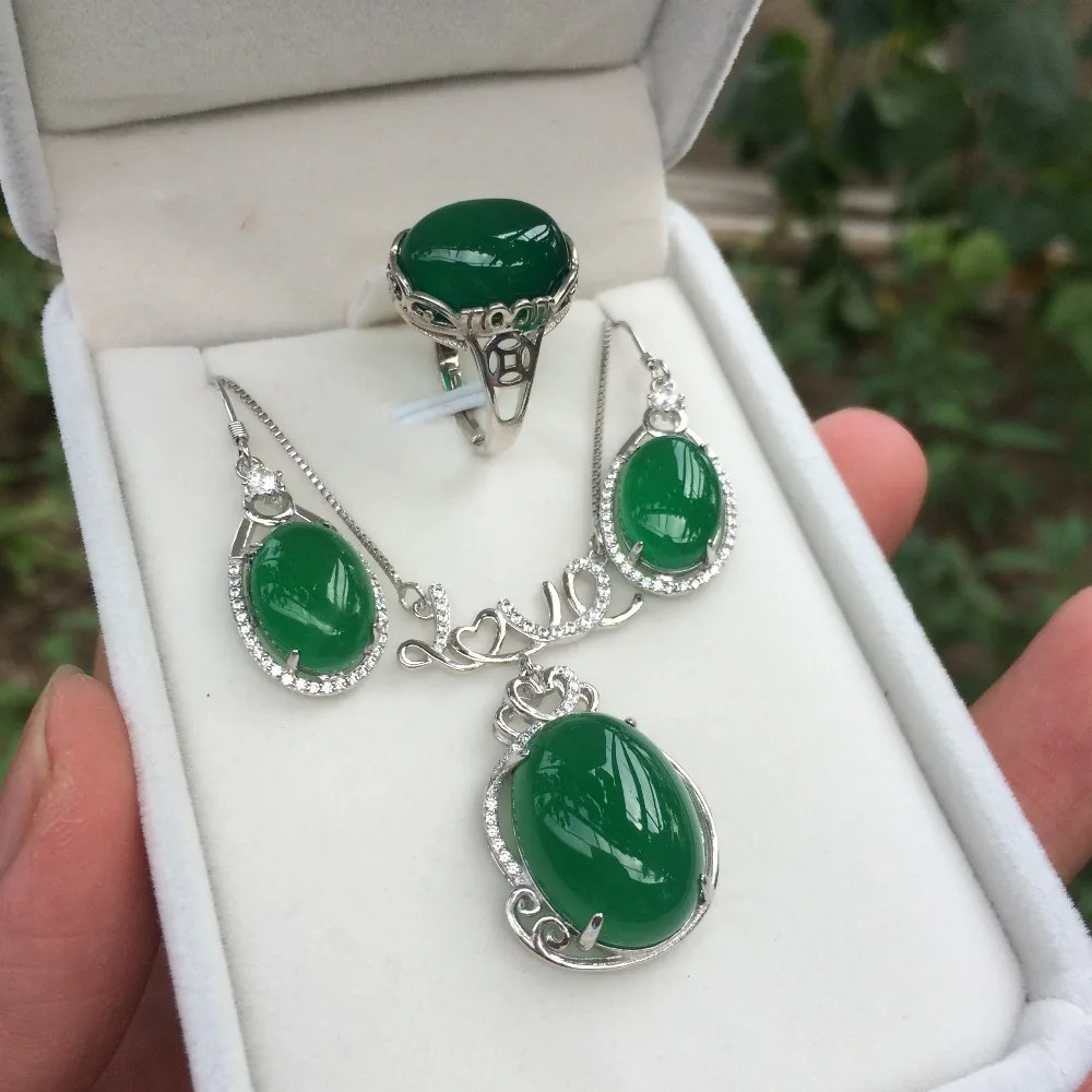 Ожерелье с подвеской в виде капель воды натуральный ледяной цвет три набора