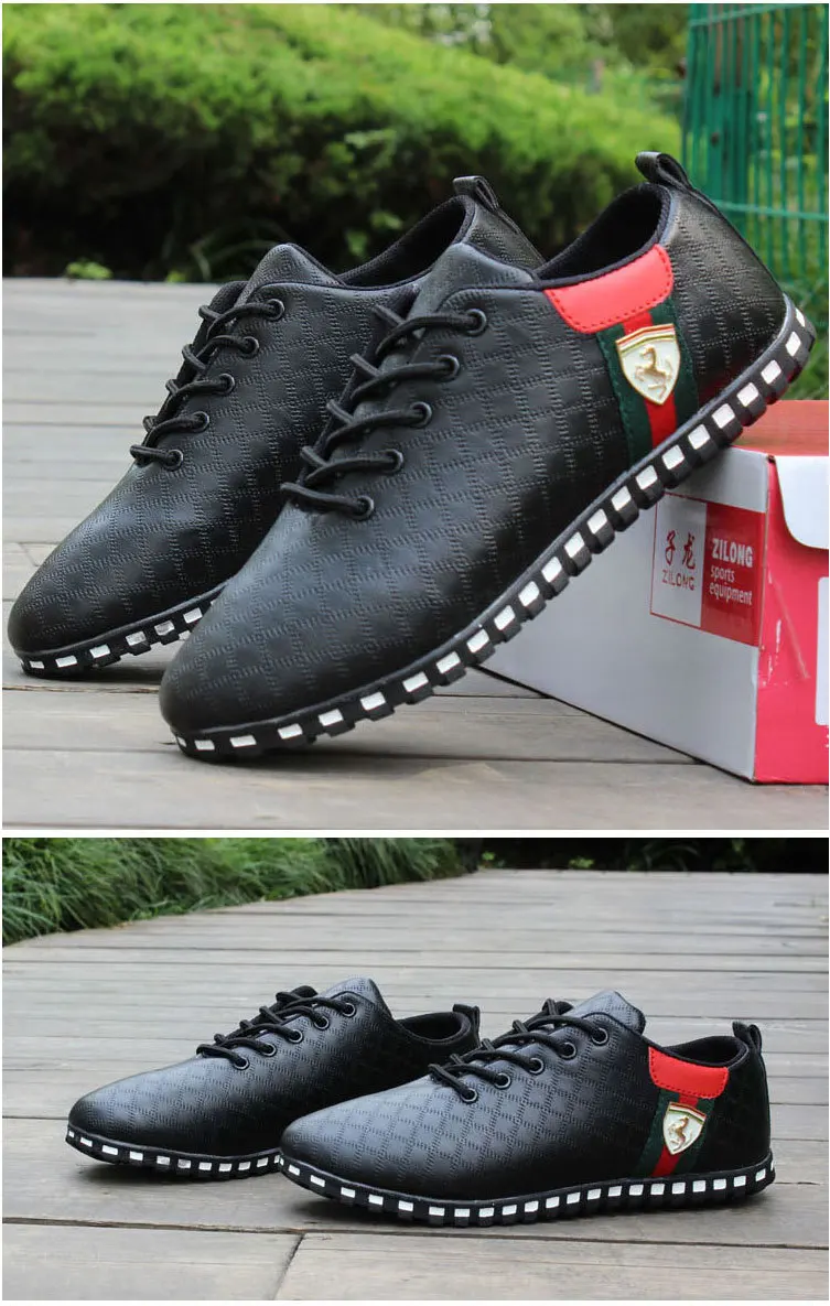 Sycatree Male Leather Casual Shoes for Men Canvas Shoes Outdoor Sneakers Air Mesh Flats Breathable Brand Shoes Plus Size 46