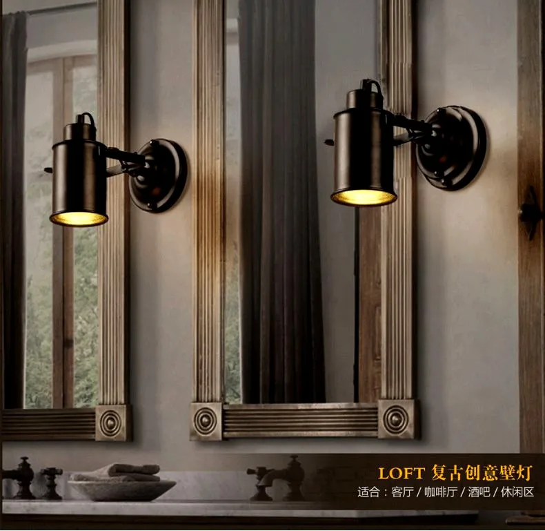 Ретро промышленный настенный светильник железное Искусство складной