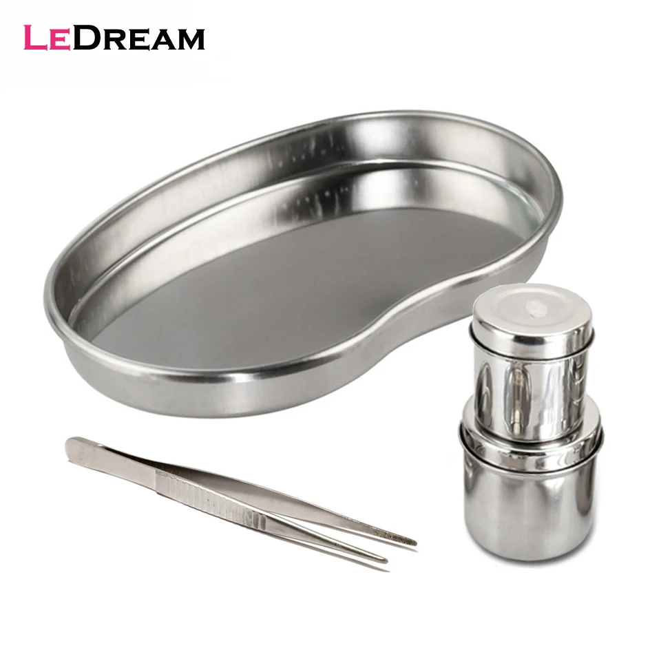 

Stainless Steel Kidney Shaped Sterilized Tray Jar Pot Container Bottle Tweezers Medical Dental Surgical Cosmetic Tattoo Accesory