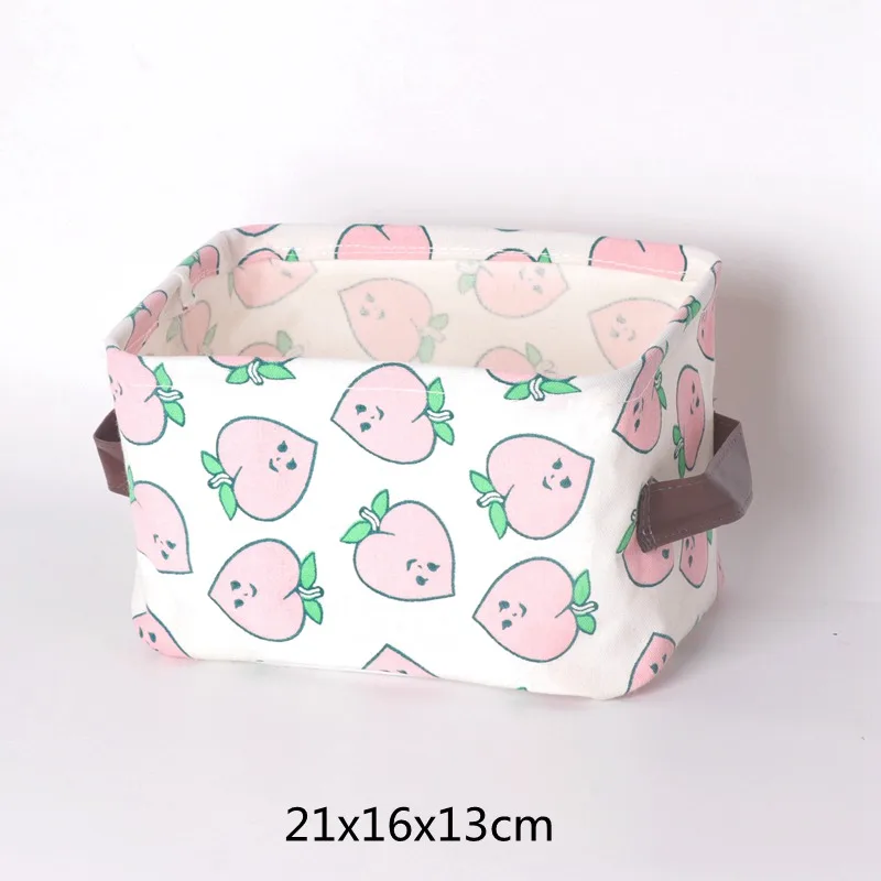 Pink peach Корзина для пикника настольная коробка для хранения мелочей с принтом облака Водонепроницаемая Косметическая Книга канцелярский Органайзер мини сумка для хранения - Цвет: Pink peach