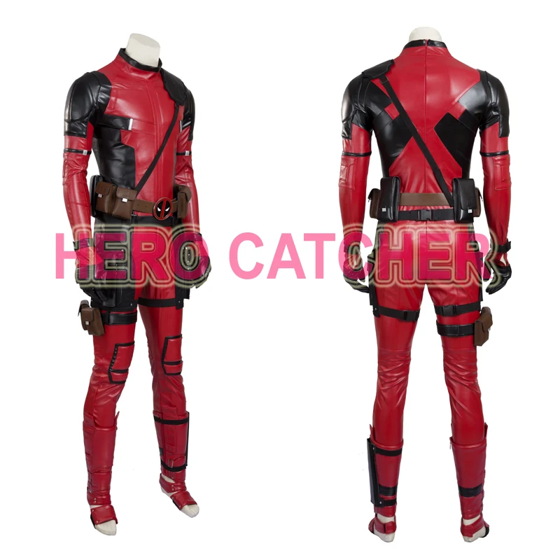 Hero Catcher High Quality Upgraded Deadpool Cosplay Costume New Leather Deadpool Costume Custom Made Hero Deadpool Suit