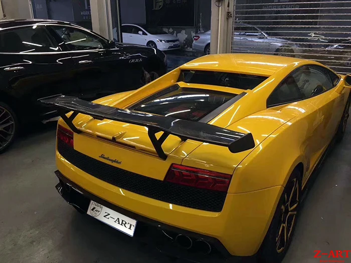 Z-ART углеродного волокна задний спойлер для Lamborghini Gallardo LP550 LP560 LP570 заднее крыло |