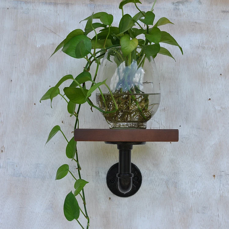 Промышленный Винтажный стиль железная труба настенная книжная полка Висячие