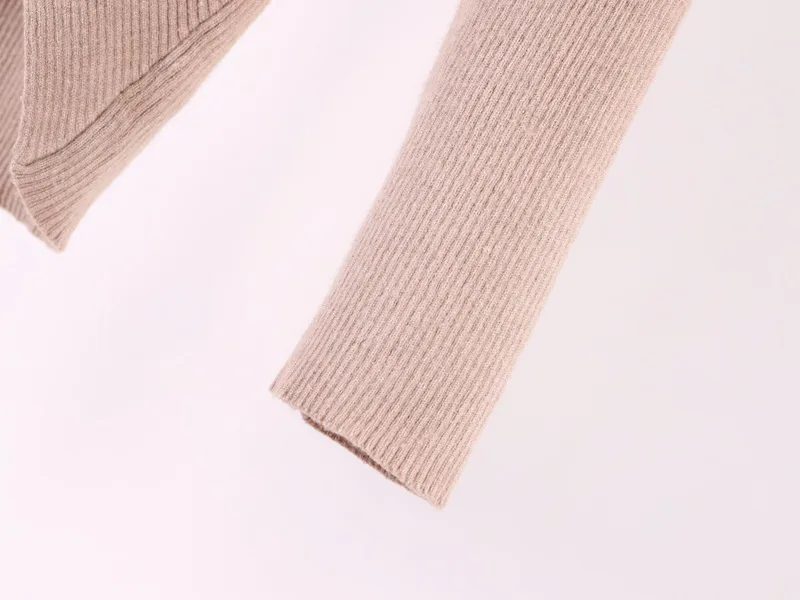 ONLYSVTER Sexy V Neck Wrap Women Pullover Sweaters Autumn Winter Long Sleeve Soft Casual Jumper Ribbed Knitted Pull Top Femme