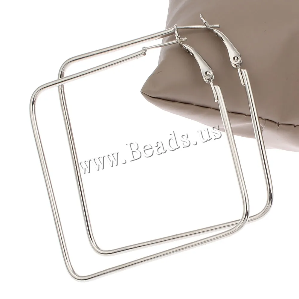 Лидер продаж модные простые гладкие серьги-кольца в форме сердца и ромба большие