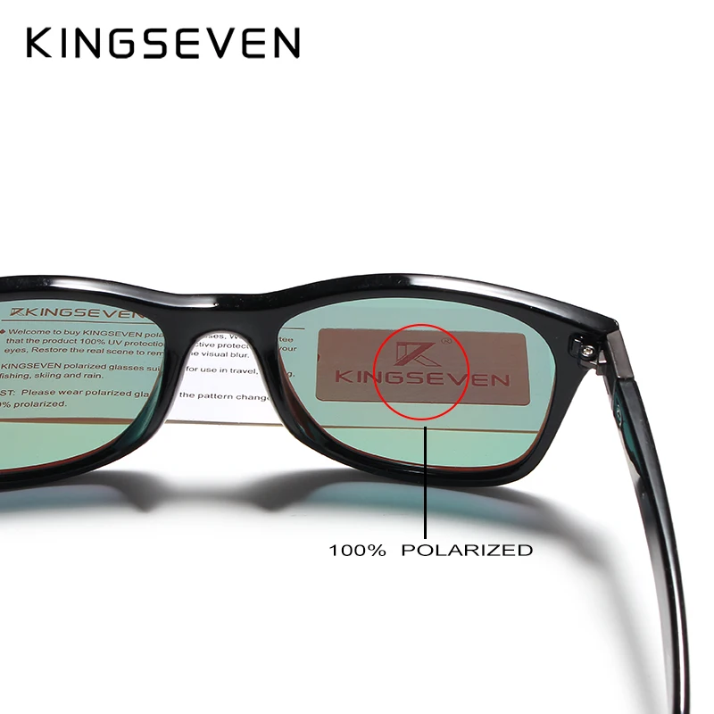KINGSEVEN поляризованные Квадратные Солнцезащитные очки унисекс классические