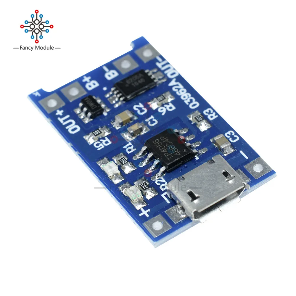 10 шт. модуль зарядного устройства литиевой батареи Micro USB 5 в 1A 18650 TP4056 литиевая