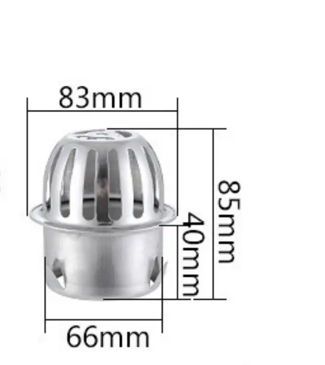 SMT037-75mm Нержавеющая сталь для крыши балкона Круглый Большой смещение анти-блокирующий пол слив Открытый дождь ведро дренаж пол дренаж - Цвет: SMT037-75mm
