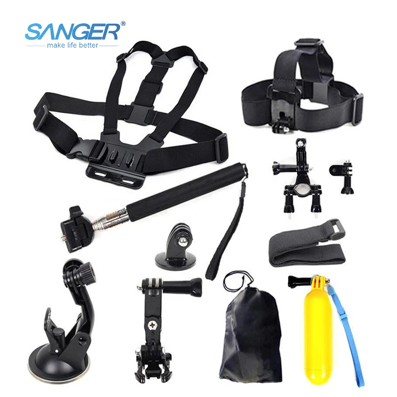 SANGER, аксессуары для Gopro, AEE, крепление на грудь, плавающий монопод для Xiaomi Yi, Экшн-камера Go Pro Hero 5 4 3+ SJCAM sj4000