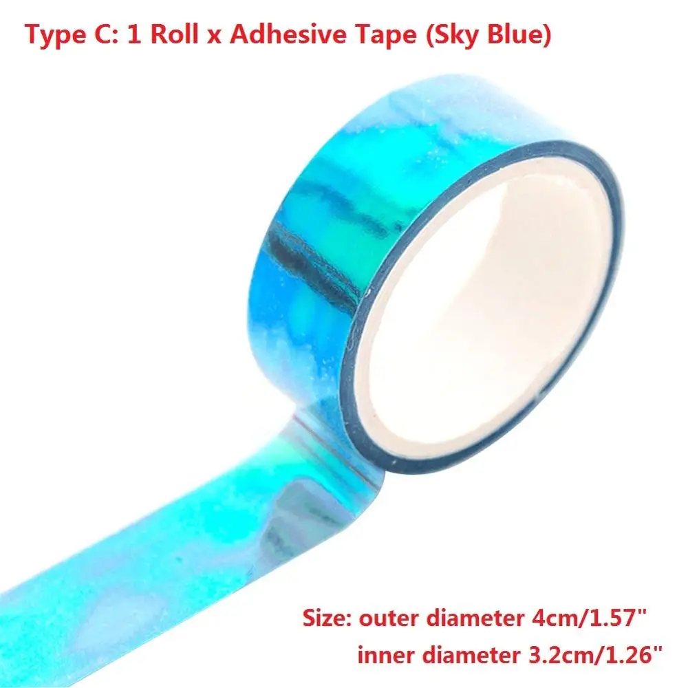 Type C Tape Sky Blue Мини пластиковая японская васи лента коробка для хранения рулон Msking лента Настольный держатель Органайзер офисная настольная комплектующие для диспенсера - Цвет: Type C Tape Sky Blue