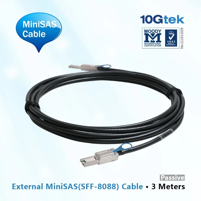 10gtek для External MiniSAS SFF-8088 to fold-состоянии кабель 6Gbs 3 м (10ft) | Мобильные телефоны и
