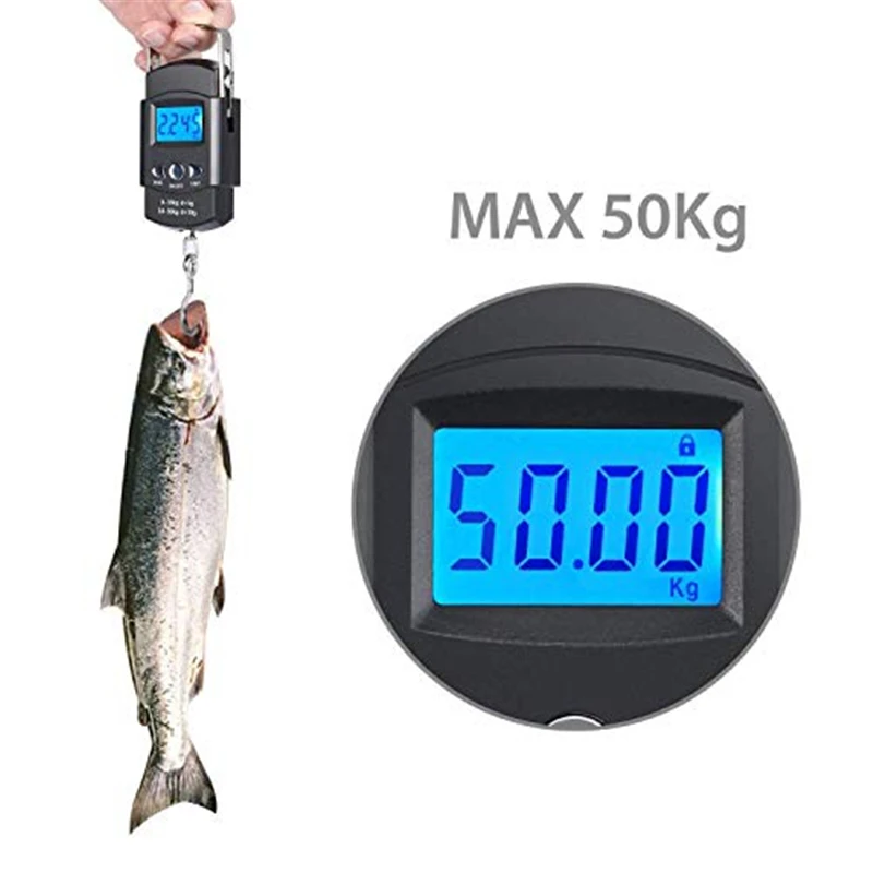 KALAIDUN 50кг/110LB 10 г цифровые весы шкала подвесного крючка ЖК дисплей Электронный