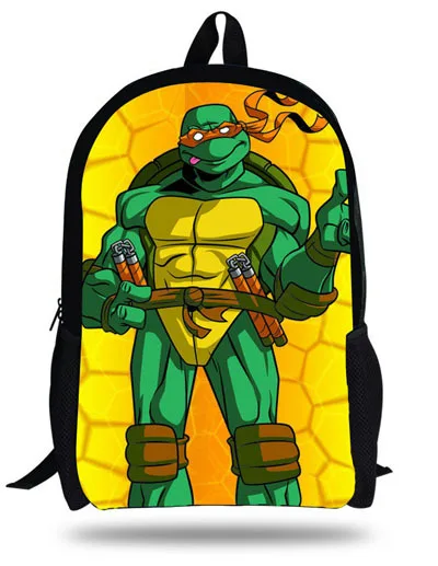 16-дюймовый Mochila Infantil Черепашки Ниндзя рюкзак для девочек-подростков; надпись Boys Hero детские школьные рюкзаки, детские рюкзаки, он-лайн для От 7 до 13 лет - Цвет: Многоцветный