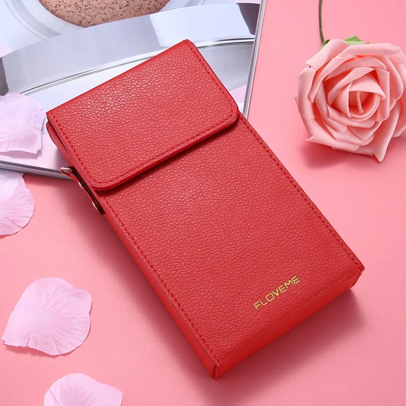 Red Универсальная сумка FLOVEME, чехол для телефона для iPhone, Huawei, стильная многофункциональная сумка для телефона, чехол для Samsung, Xiaomi, Capinhas - Цвет: Red