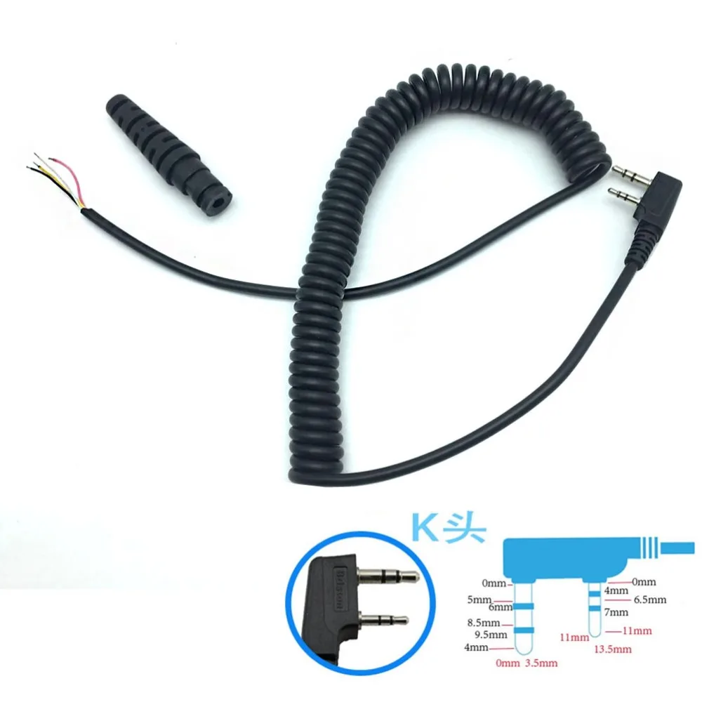 2 шт. пружинные провода для микрофона Baofeng UV5R Kenwood TK370 Linton YTY|speaker mic|2pcs baofengbaofeng mic |