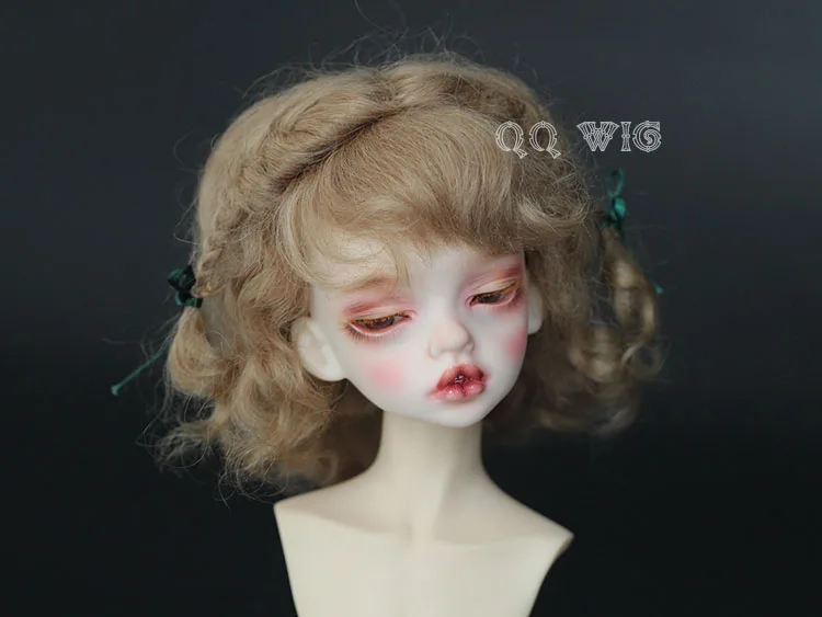 Новинка 1/4 парик для шарнирной куклы короткие красивые волнистые волосы Sd
