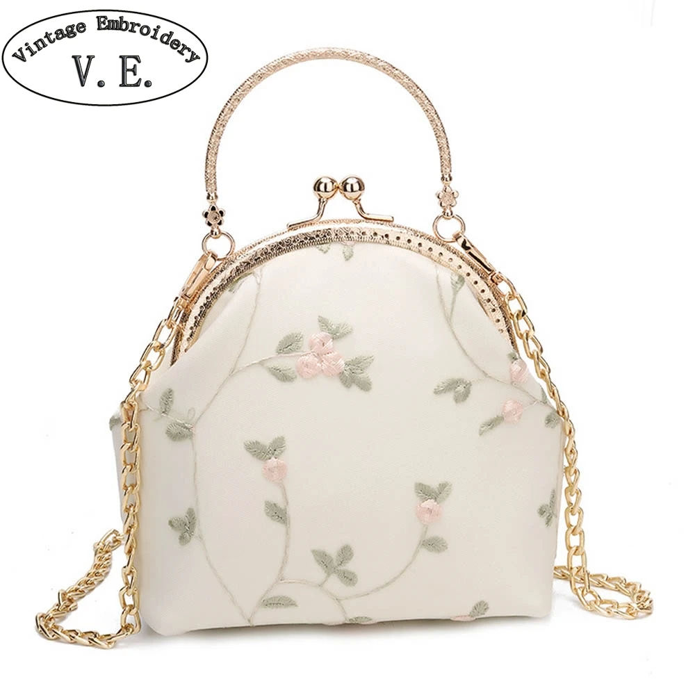 Новые летние женские сумки с маленьким цветком белая цепочка на плечо сумка