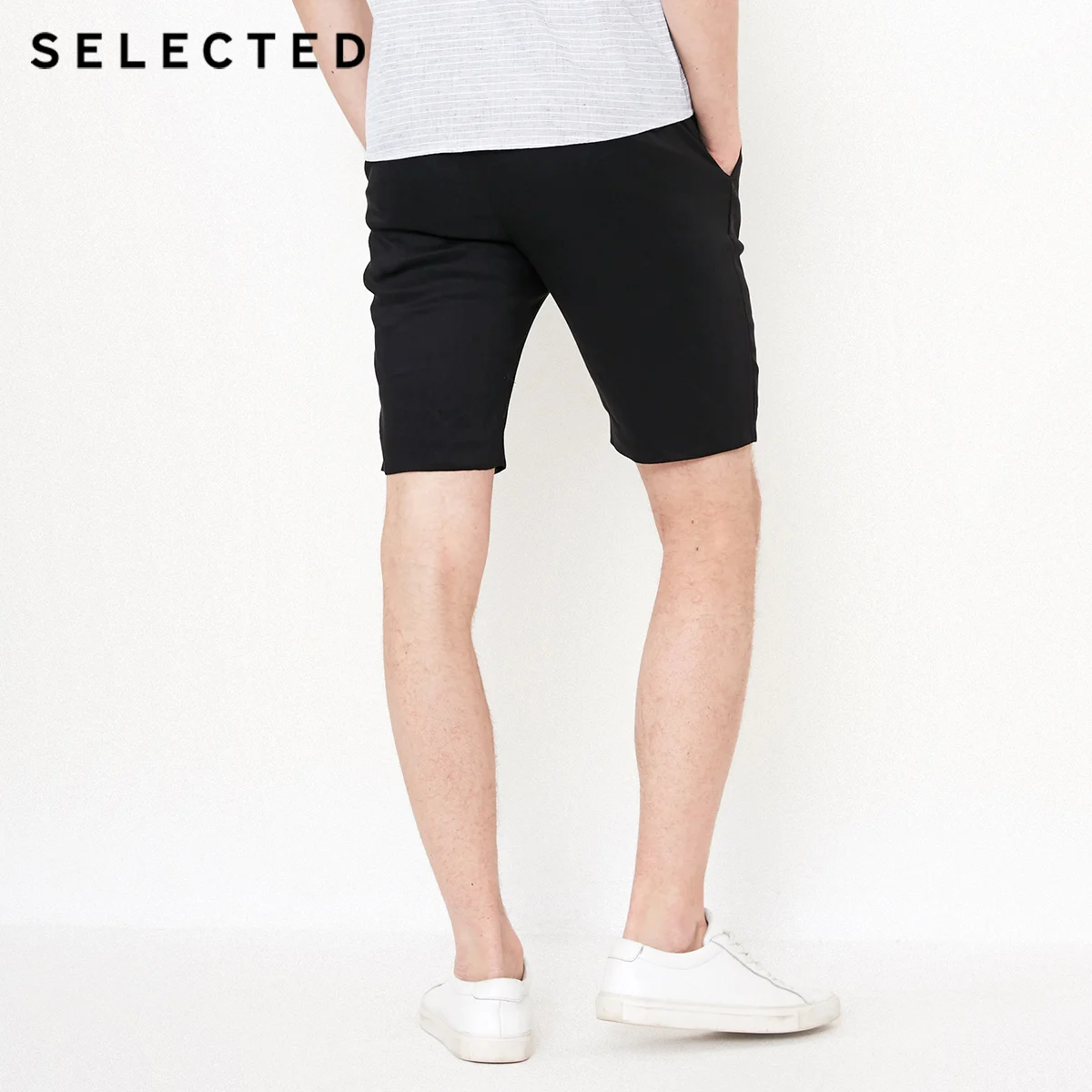SELECTED Line hidden placket leisure shorts S|4182SN508 | Мужская одежда