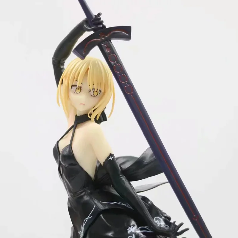 

Anime Fate Stay Night Saber Black Dress Ver PVC Action Figure Collectible Model doll toy 28cm