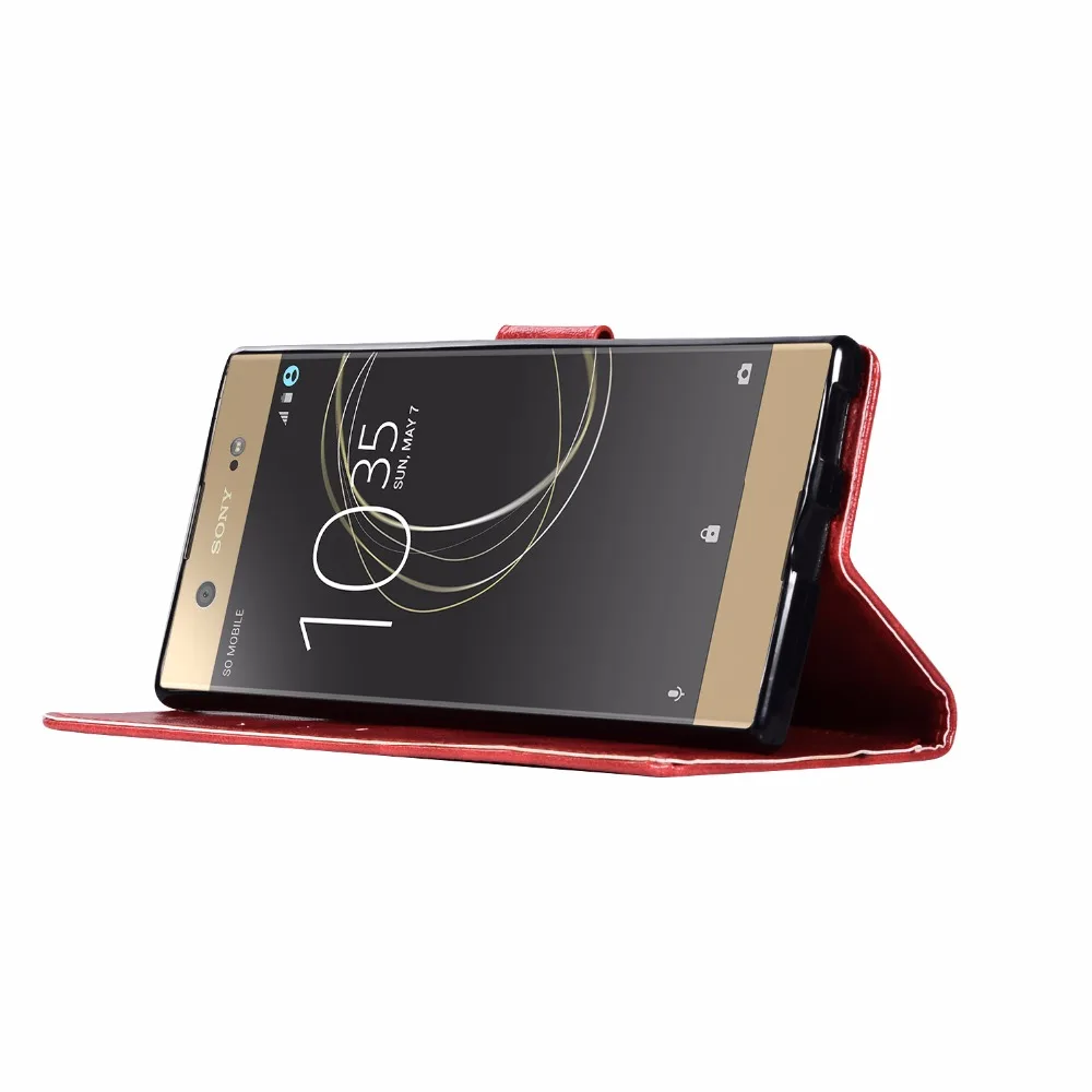 Aiglat чехол для Sony Xperia C6/XA Ultra 6.0 дюйма Винтаж Ретро обычный кожаный бумажник крышка