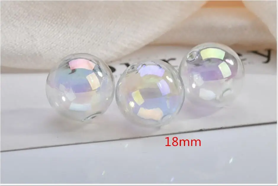 18mm Новое поступление 20 шт./лот geoemtry круглой формы красочные стеклянные прозрачные шарики diy ювелирные изделия серьги/одежда Кулон Аксессуар - Цвет: 18mm