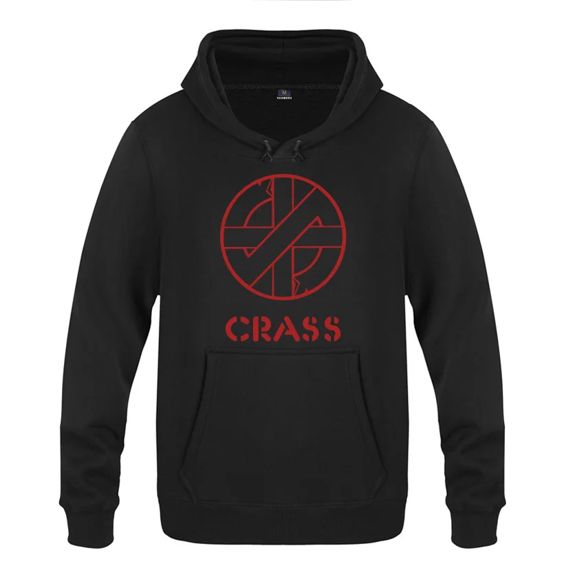 Crass Music Hoodies мужские мужские пуловеры Свитшот флисовый - Цвет: HEY HOT