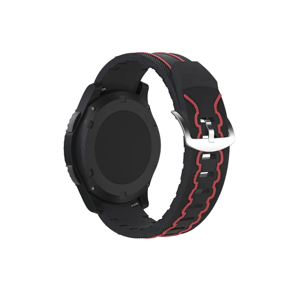 Спортивный силиконовый ремешок 22 мм для часов Samsung Gear S3 Classic/Frontier резиновый
