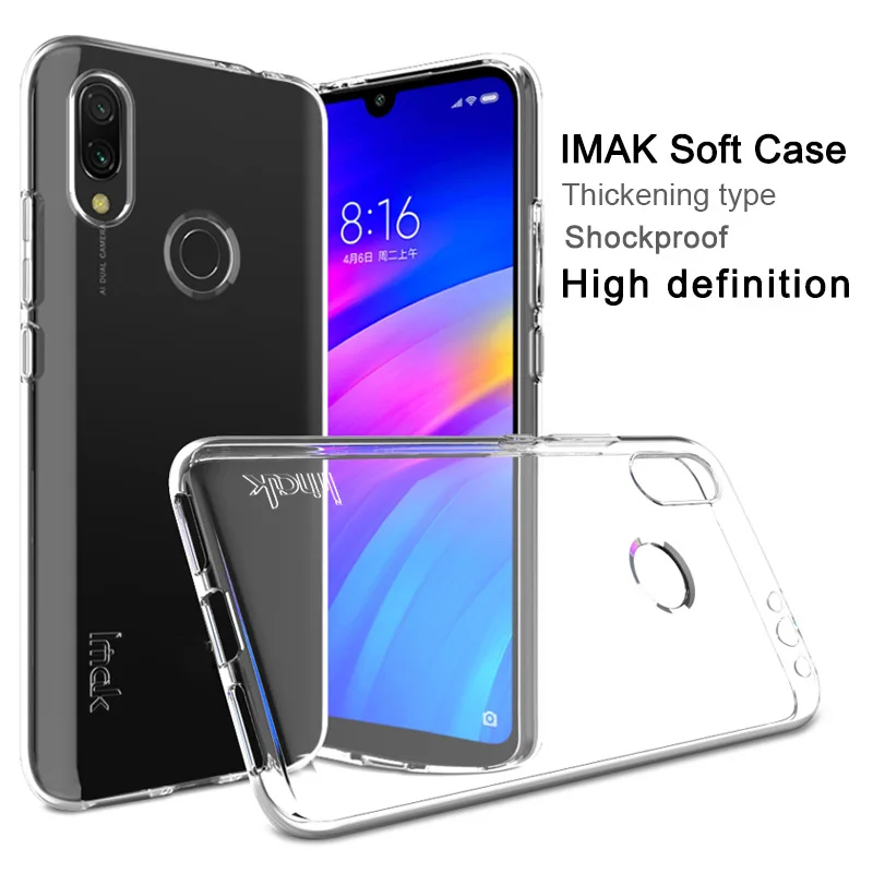 Imak Прозрачный мягкий кремний чехол для Xiao mi Red 7A 7 противоударный K20 Pro Xio 9 t Coque |