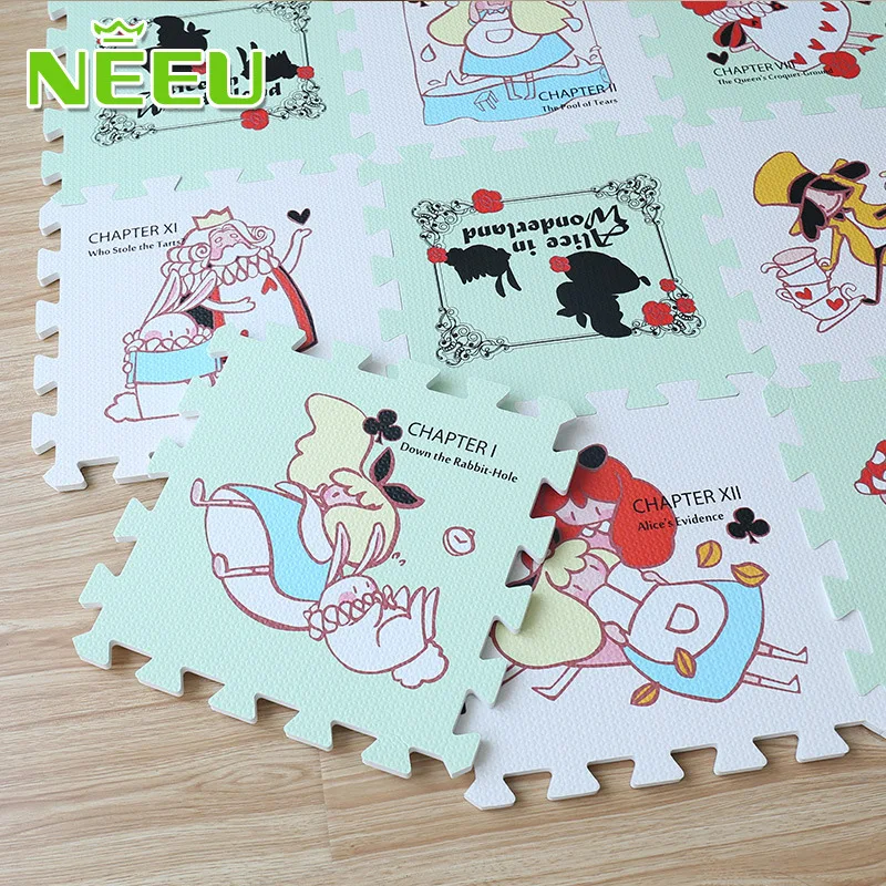 Мягкие пазлы ползать коврик пены влагостойкий нетоксичные для детей спальня